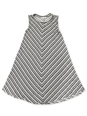 Moda Black and White Striped A-Line Sleeveless Dress Size Small